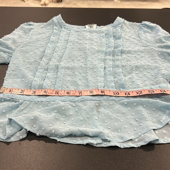 Forever 21 Exclusive Baby Blue Chiffon Peplum. Size M(294) - Picture 7 of 9
